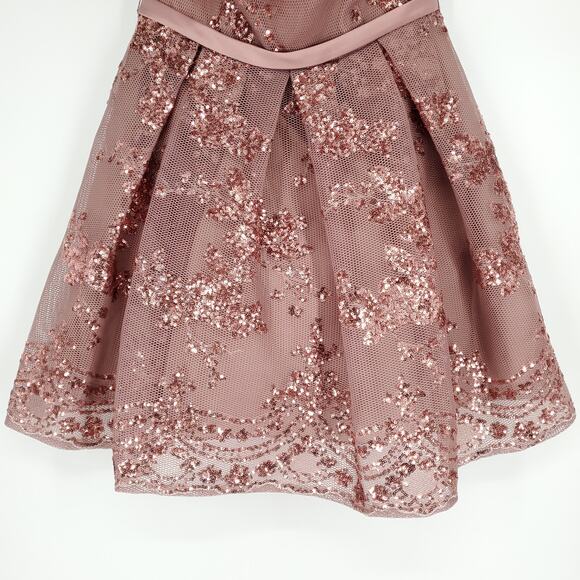 Alyce Paris Strapless Sequined Dress in Rosewood Size 10 - Picture 5 of 14